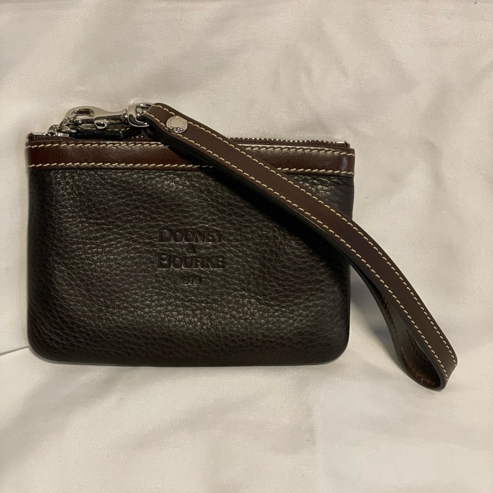 Dooney & Bourke brown leather wristlet